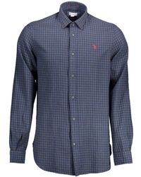 U.S. POLO ASSN. - Blue Cotton Men Shirt - Lyst