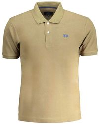 La Martina - Verde Katoenen Polo Shirt Voor Mannen - Lyst
