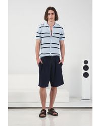 Giesto - Mid Waist Relaxed Fit Wide Leg Tencel Shorts - Lyst