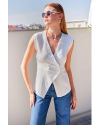 Bigdart - Textured V-Neck Fitted Waistcoat - Lyst