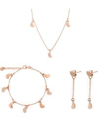 Orphelia - 'Elisa' 925 Sterling Set: Chain + Bracelet + Earrings - Lyst