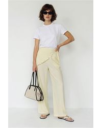Bianco Lucci - Wide Leg Pull-On Trousers - Lyst