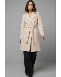 Bigdart - Belted Midi Coat With Jacket Collar - Lyst