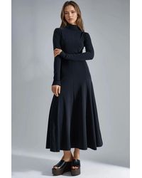 Busem - Langärmliges A-Linien Midikleid - Lyst