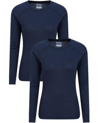 Mountain Warehouse - Talus Thermische Base Layer Top (Set Van 2) (Marine) - Lyst