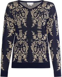 Usha - Strickpullover Damen Creme - Lyst