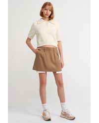 Dilvin - High-Waist A-Line Mini Skirt With Pocket - Lyst