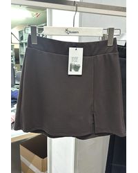 Busem - Hoge Taille Mini Skort Met Split - Lyst
