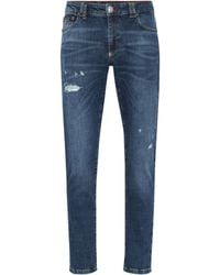 Philipp Plein - Destroyed Slim Fit Jeans - Lyst