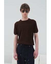 Giesto - Cotton Crew Neck T-Shirt - Lyst
