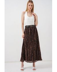 Bigdart - High-Waist Paisley Midi A-Line Skirt - Lyst