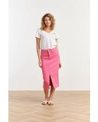 Smashed Lemon - 25205 Denim Midi Rok - Lyst