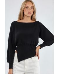 Hiccup - Boat Neck Thickness Knit Sweater - Lyst