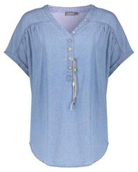 Geisha - Top Suze-Bleached Denim - Lyst
