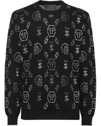 Philipp Plein - Rundhalspullover Monogram - Lyst