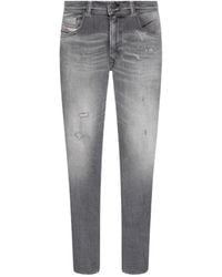DIESEL - 1979 Sleenker Denim Faded Distressed Jeans - Lyst