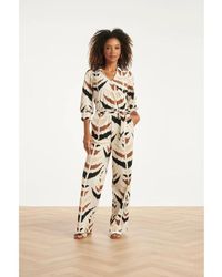 Smashed Lemon - Travelstof Jumpsuit Met Grafische Aztec Print - Lyst