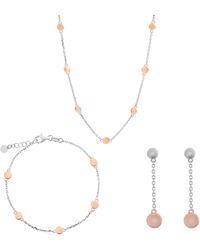 Orphelia - 'Aurelie' 925 Sterling Set: Chain + Bracelet + Earrings - Lyst