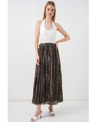 Bigdart - High-Waist Paisley Midi A-Line Skirt - Lyst