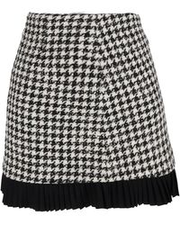 Sandro - Paris Minirok Met Pied-De-Poulepatroon - Lyst