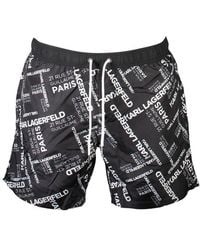 KARL LAGERFELD - Polyester Swim Boxer - Lyst