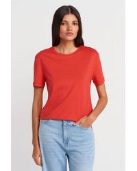 Dilvin - Cotton Modal Crew Neck T-Shirt - Lyst