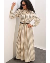 Bigdart - Polka Dot Maxi Shirt Dress - Lyst