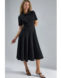 Busem - Midi A-Line Dress With Shirt Collar - Lyst