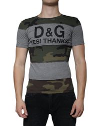 Dolce & Gabbana - Camouflage Print T-Shirt Tsh86588 - Lyst