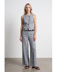 Dilvin - High-Waist Wide-Leg Pleated Trousers - Lyst