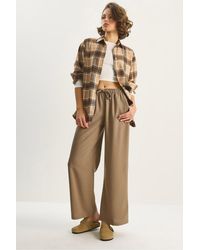 Bianco Lucci - Wide Leg Palazzo Pants With Tie Closure - Lyst