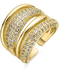 Luxenter - Ring Mit Glänzendem 18K Finish Zirkonia - Lyst