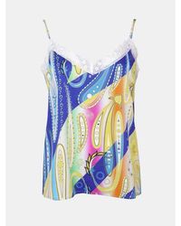 Mucho Gusto - Slip Top Met Regenboog Paisley - Lyst