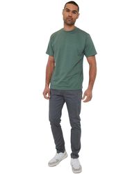 Threadbare - Textured Crew Neck Regular T-Shirt (Donker Bos) - Lyst