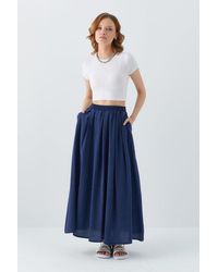 MixRay - High-Waisted Long Skirt With Pockets - Lyst