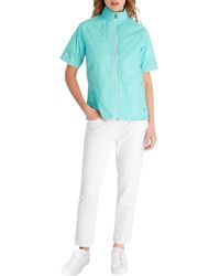 Calvin Klein - Geperforeerde Regular Golf Windbreaker (Aqua) - Lyst