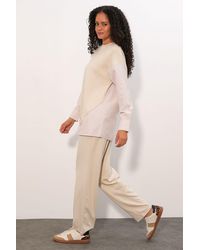 Bigdart - Striped Long Crew Neck Two-Piece Coord Set - Lyst