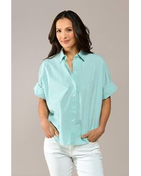 Mart Visser - Caroline Tensen Leeds Oversized Check Blouse Wit Groen - Lyst