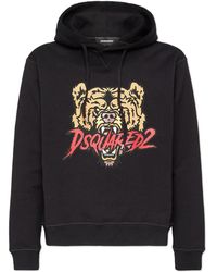 DSquared² - Angry Bear Logo Cool Fit Hoodie - Lyst