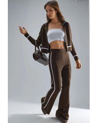 Hiccup - Modal Touch Zippered Sweatshirt & Flare Pants Two-Piece Set - Lyst