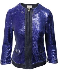 Pinko - Sequin Embellished Denim Jacket - Lyst