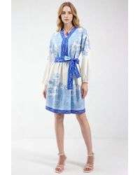 Msn-Collection - Patterned A-Line Mini Dress - Lyst