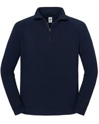 Fruit Of The Loom - Iconic Premium Half Zip Sweatshirt (Deep) - Lyst