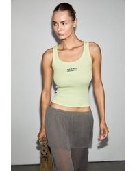 Grimelange - Ribbed Embroidered Crop Cami - Lyst