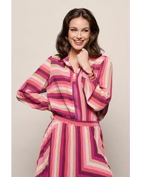 Mart Visser - Ines Print Blouse Licht Berry Multi - Lyst