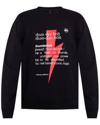Neil Barrett - Hoodies & Sweatvesten ,Zwart ,Katoen Zwart Katoenen Sweatshirt - Lyst