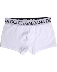 Dolce & Gabbana - Witte Katoenen Stretch Reguliere Boxer Ondergoed - Lyst