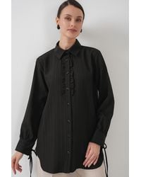 Bigdart - Ruffle Detailed Textured Shirt - Lyst