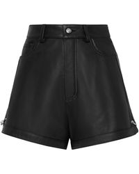 Philipp Plein - Leren Korte Broek - Lyst