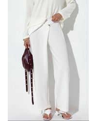 Busem - Damen Hochgeschnittene Weite Crepe-Hosen - Lyst